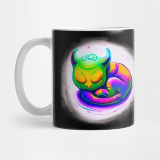 Sleeping Alien Cat Mug